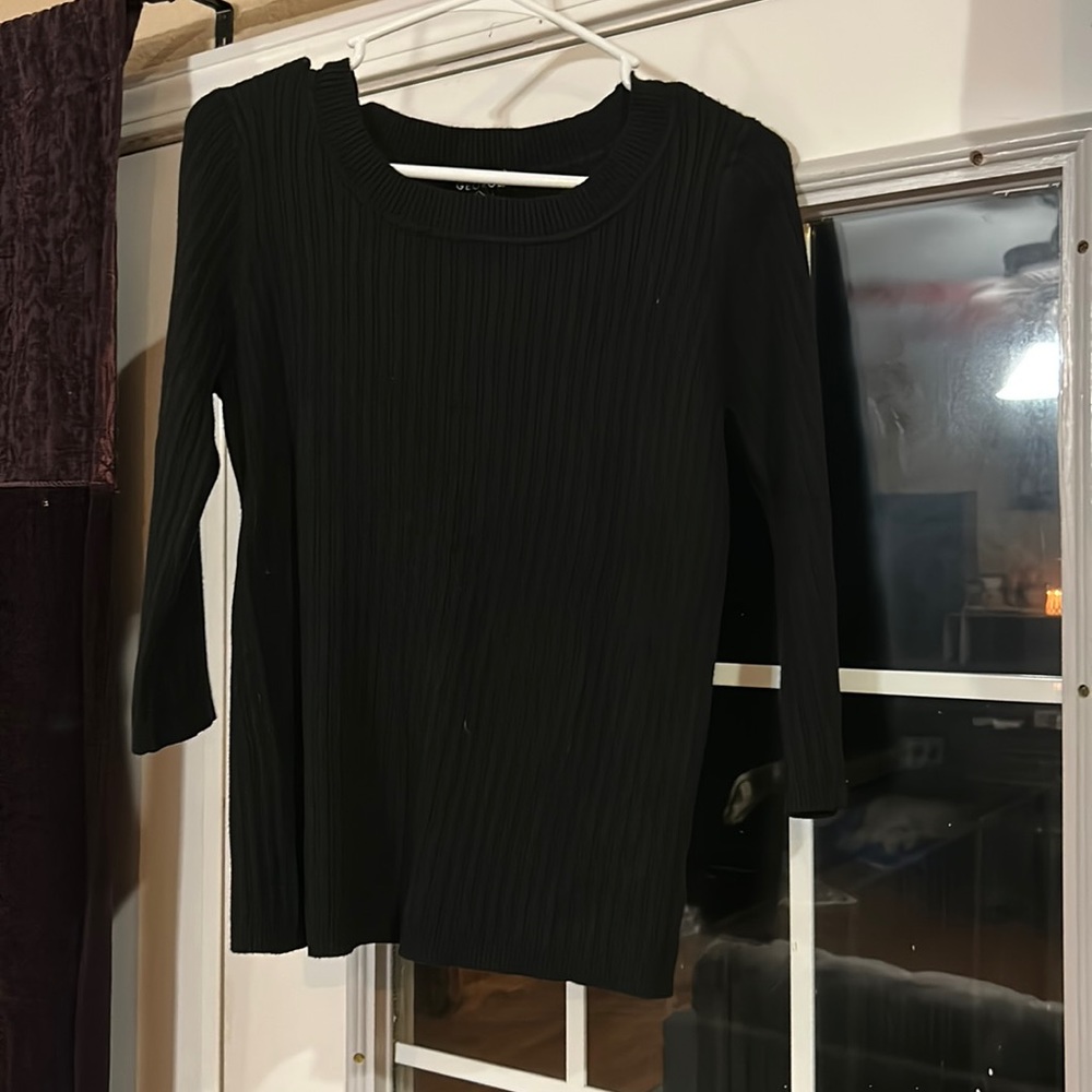 black sweater